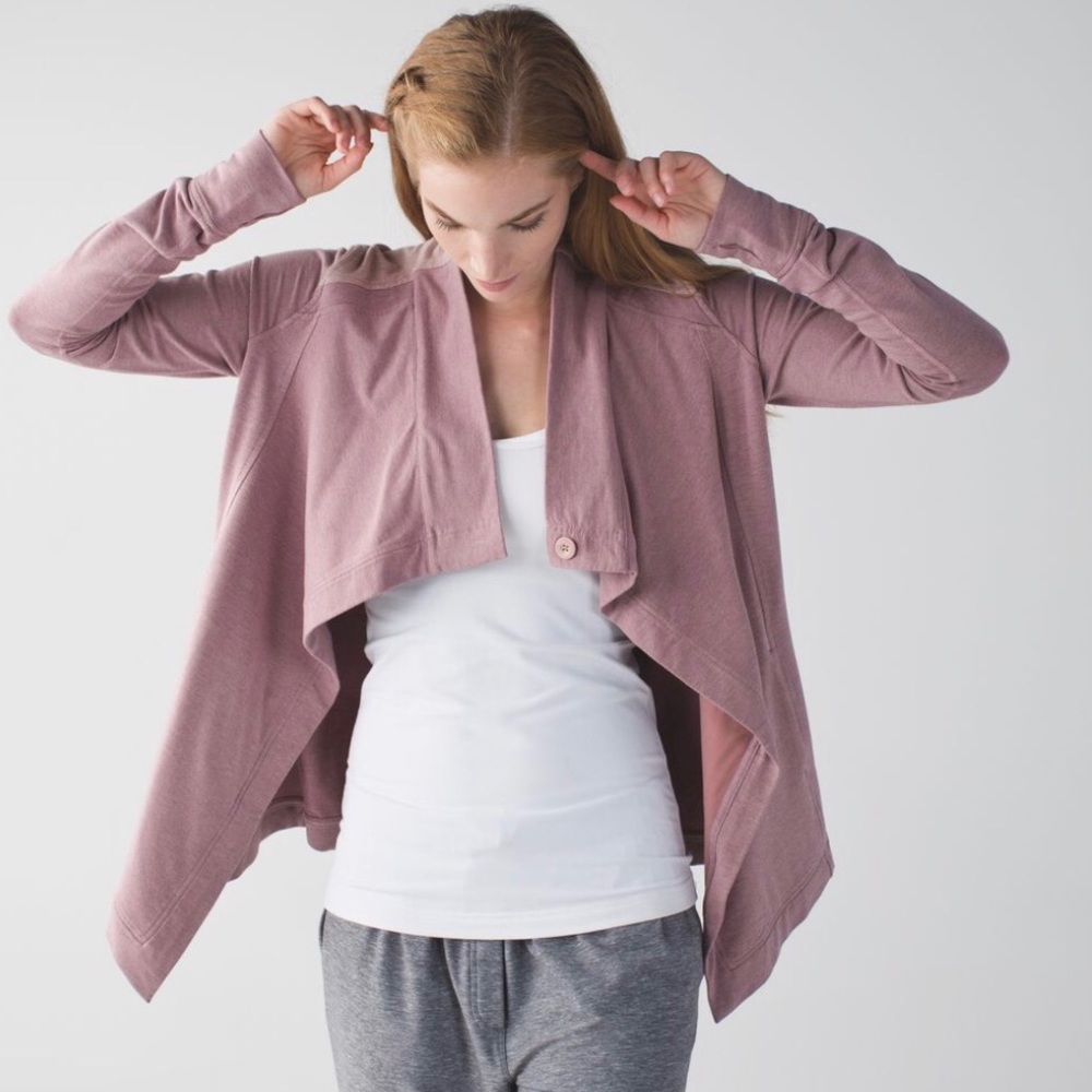 lululemon athletica Pink Drape Cardigan